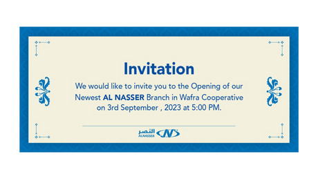 Al Nasser Expands: Join Us for the Grand Opening of Our Newest Branch in Wafra Cooperative!