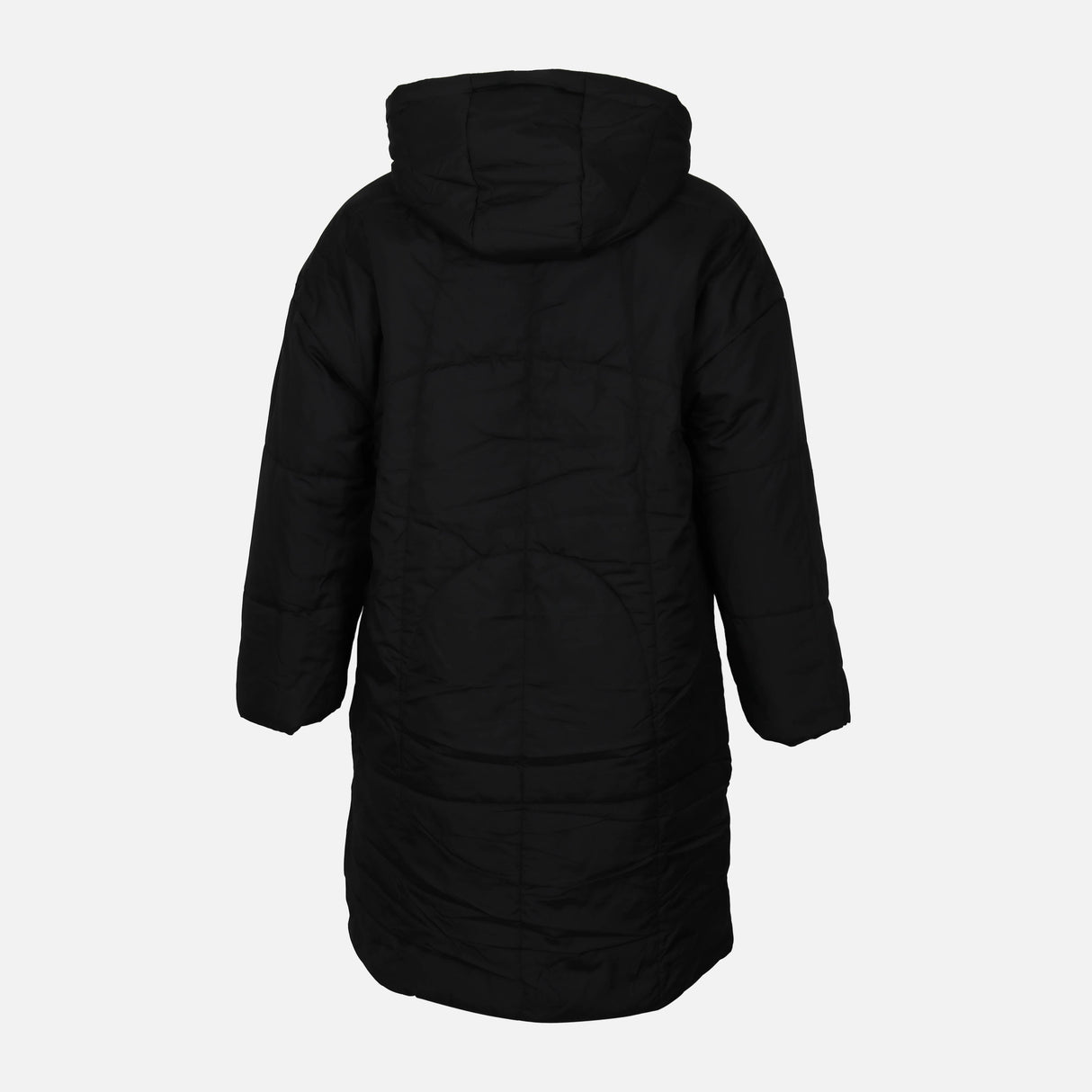 جاكيت نسائي بوفر طويل بغطاء للرأس