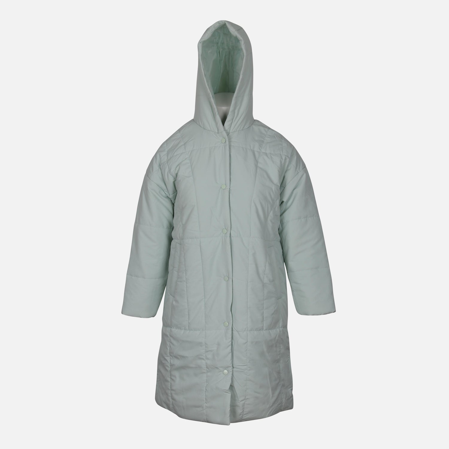 جاكيت نسائي طويل بغطاء للرأس