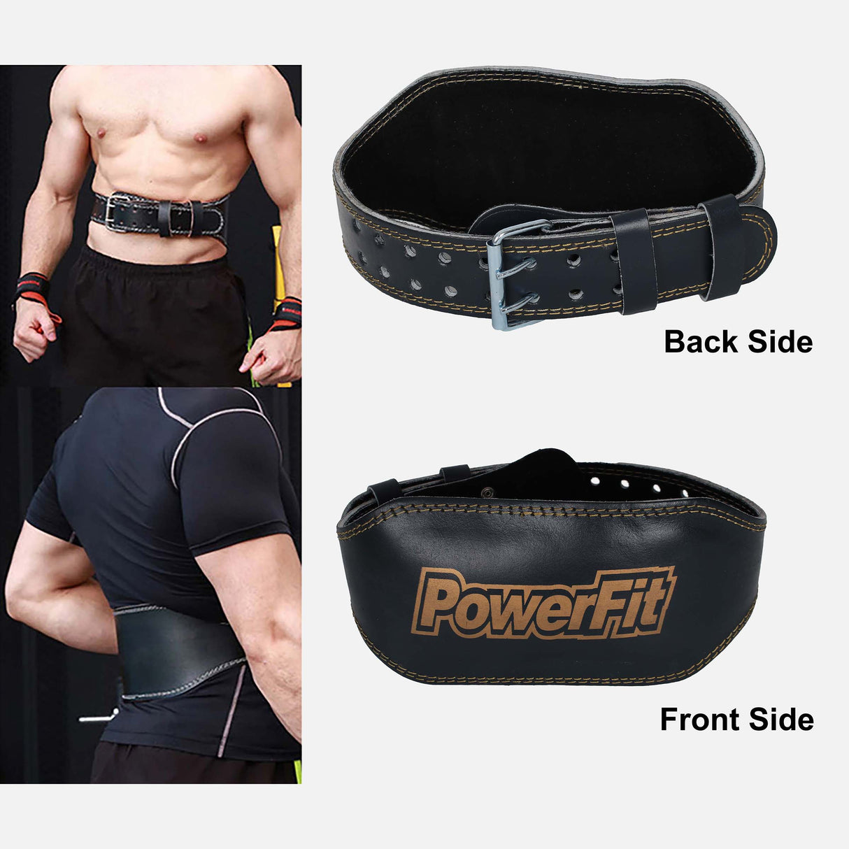 Leather Weight Lifting Belt 6 Inch