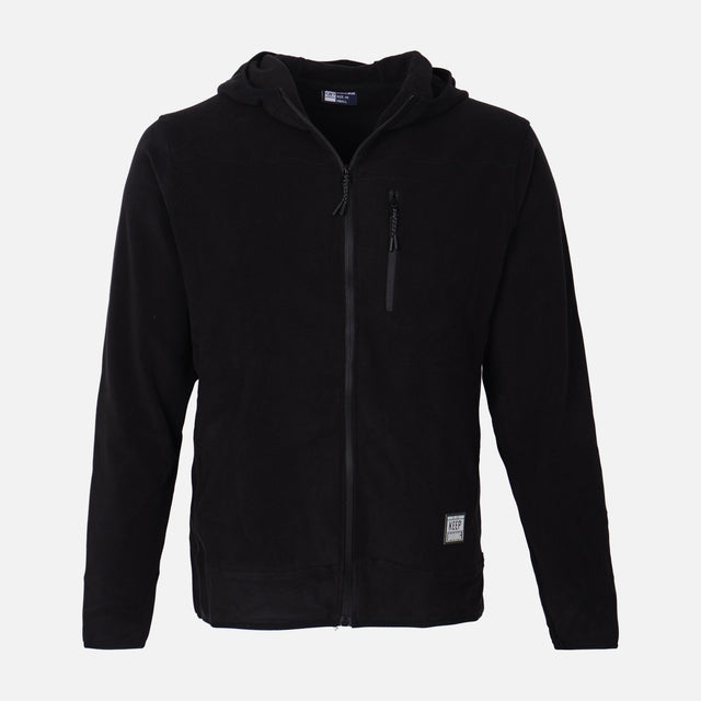 MEN FLEECE HOODED CARDIGAN