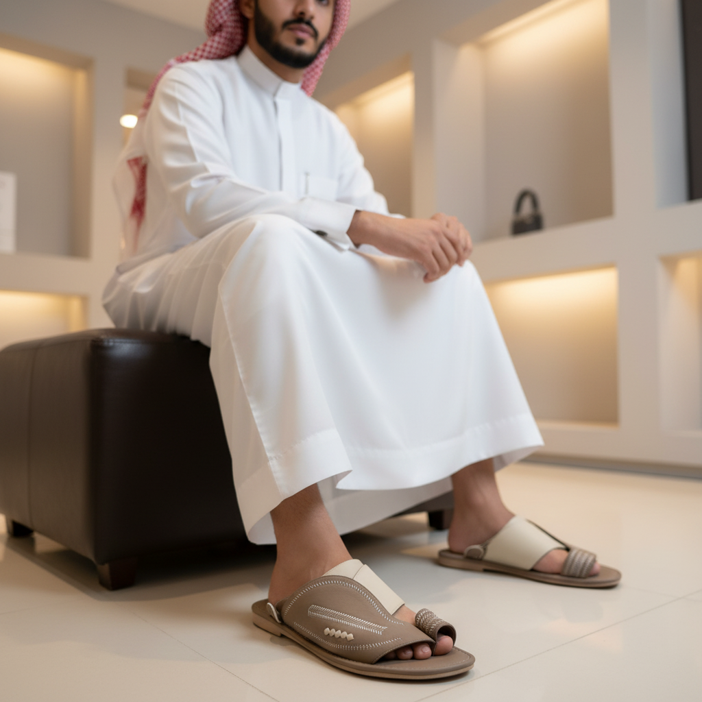 نعال رجالى بتصميم عربى