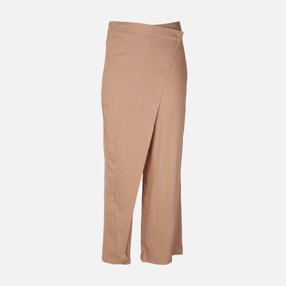 Women Draped Wrap Straight Leg Pant