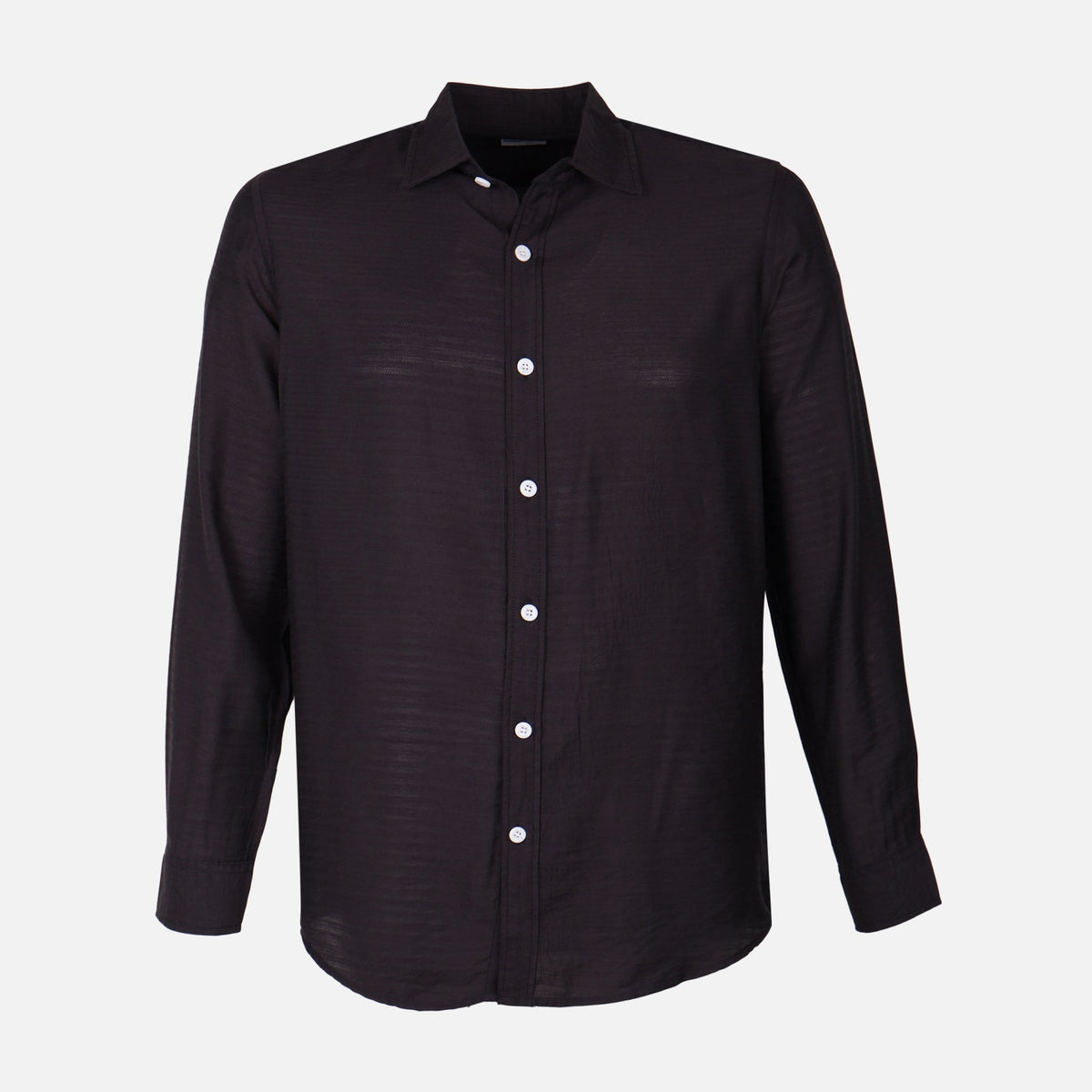 Men Woven Long Sleeve Plain Shirt