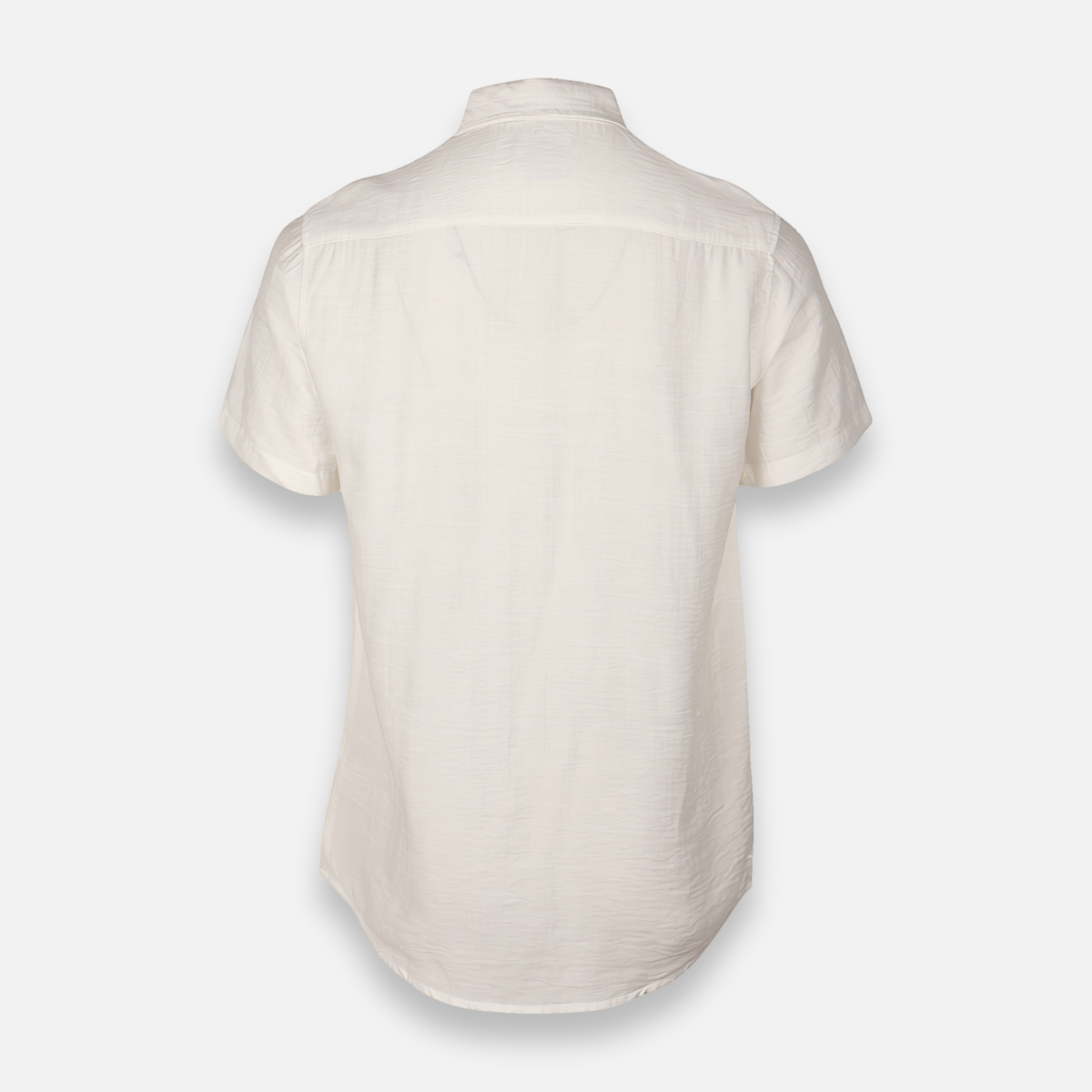 Men Plain Woven Short Sleeve Shirt