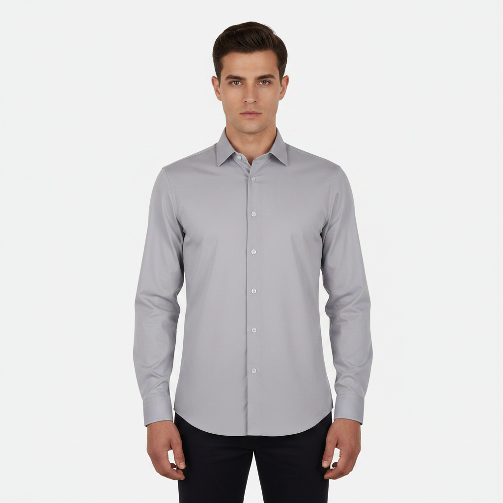 Men Cotton Formal Long Sleeve Shirt