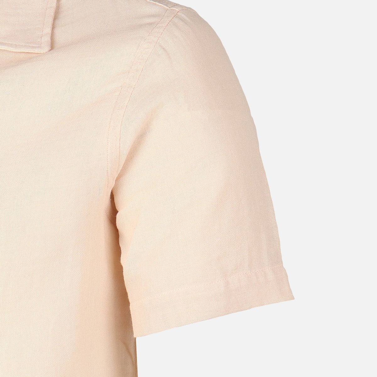 Men Woven Plain Short Sleeve Shirt