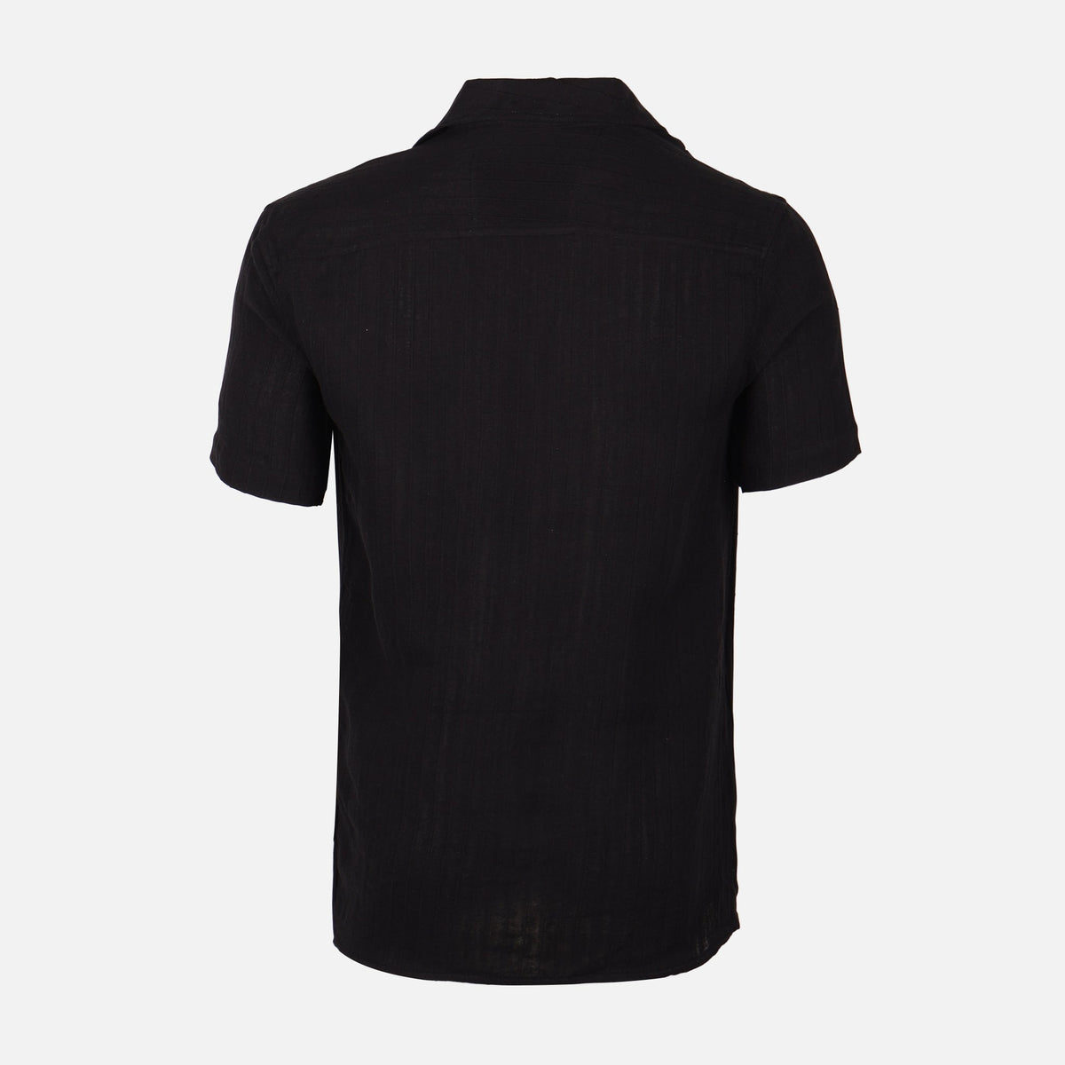 Men Woven Plain Short Sleeve Shirt