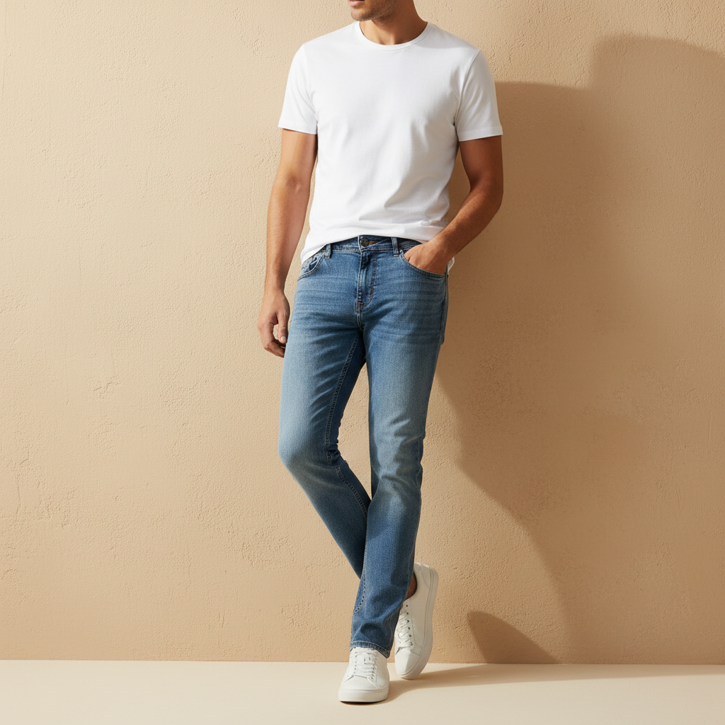 Mens Denim Jeans Pants Cool Max