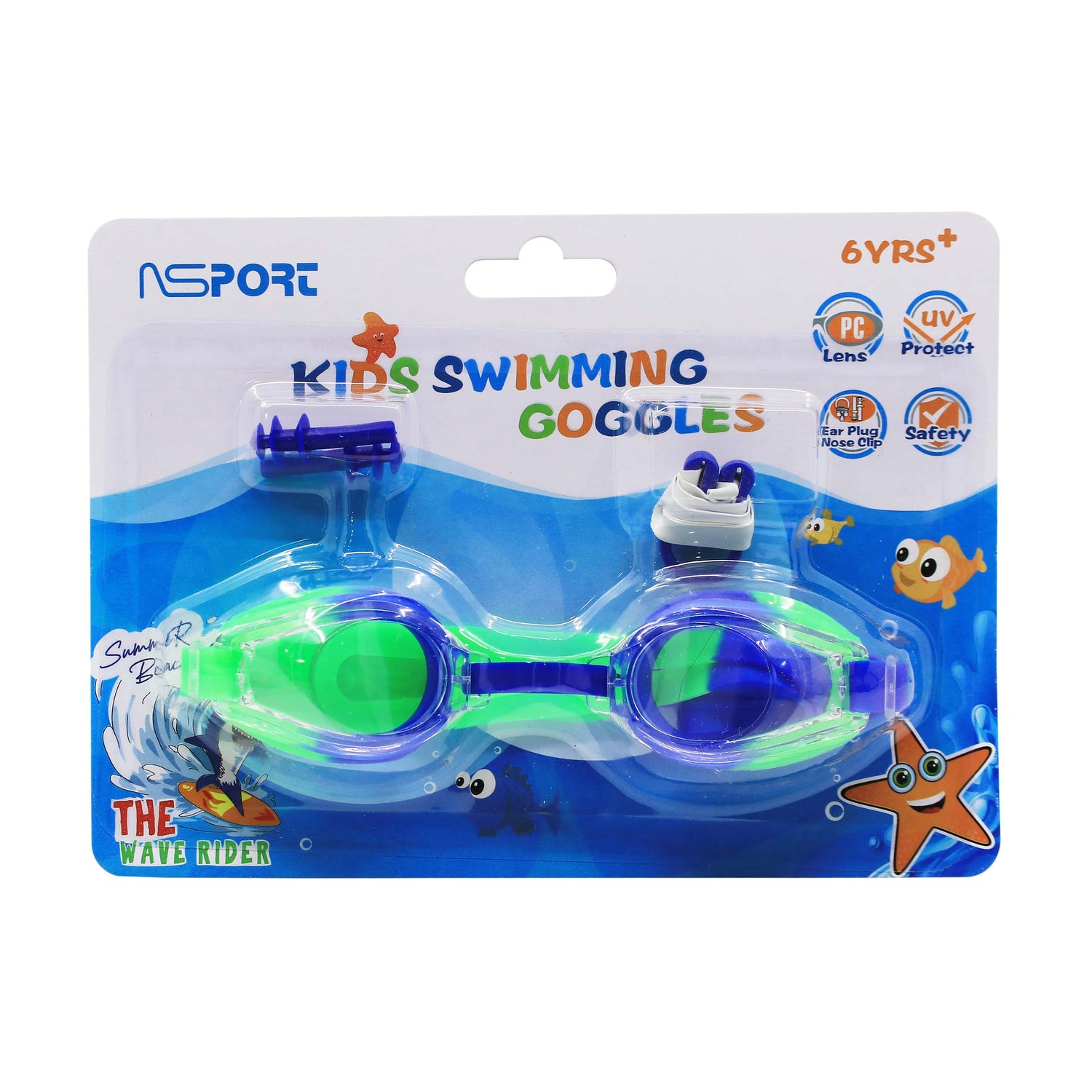 نظارة سباحة ( مقاس +6 سنة )