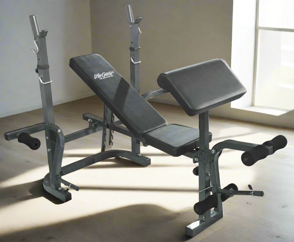 مقعد ضغط مع حامل أثقال