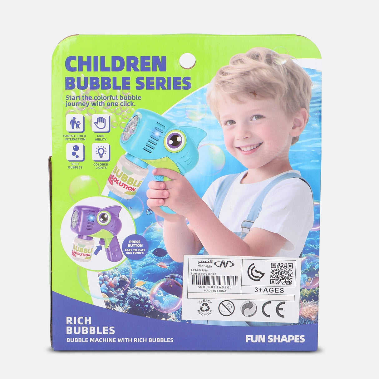 10 HOLES B/O SHARK BUBBLE TOY