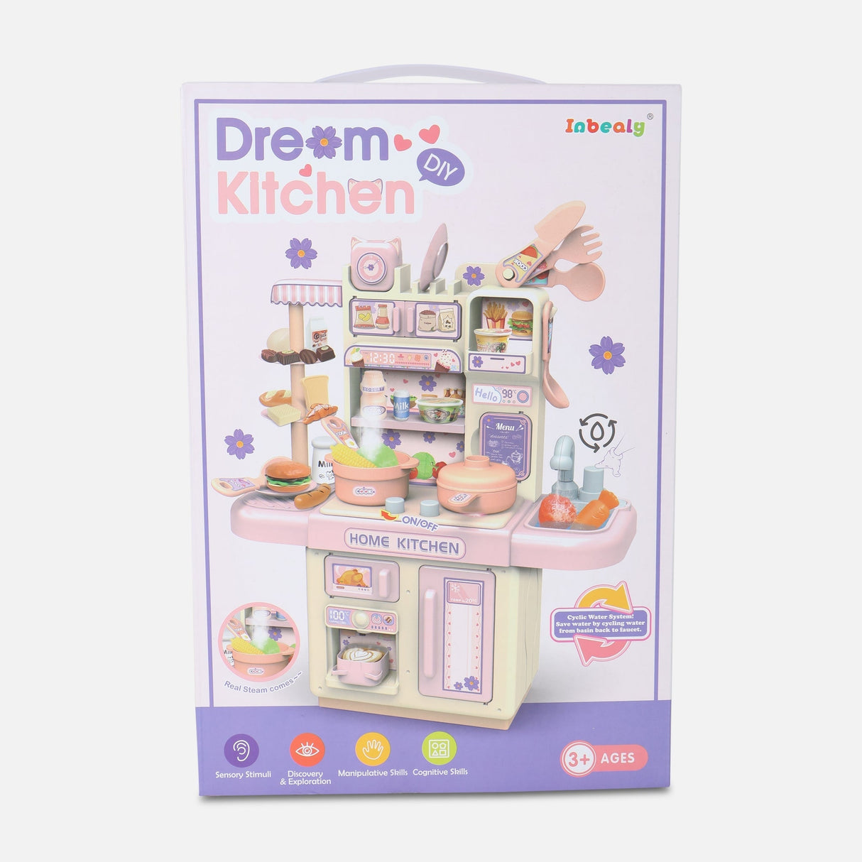 LIGHT & SPRAY KITCHEN TABLE +34 PIECES