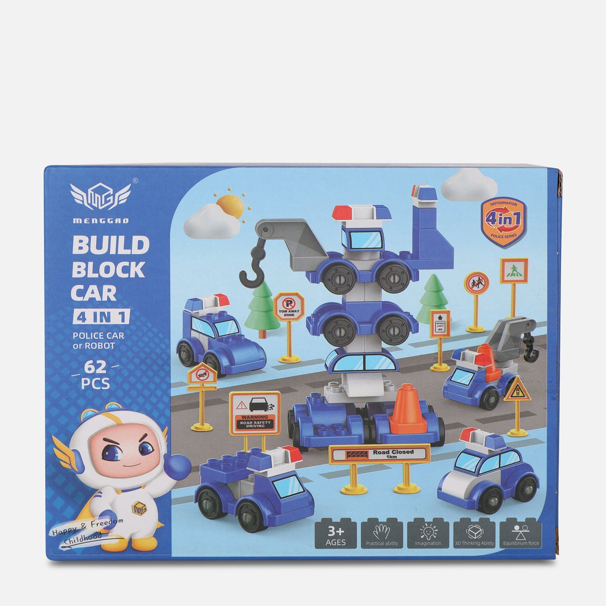 BLOCK - POLICE CAR BLOCK 62 PIECES