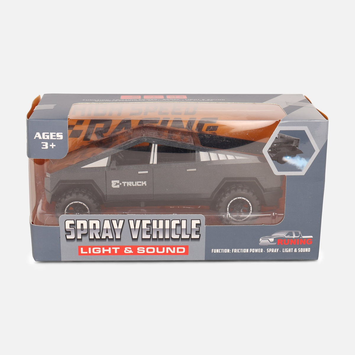Friction Spray Travel Car Toy With Lights Music & Opening Doors