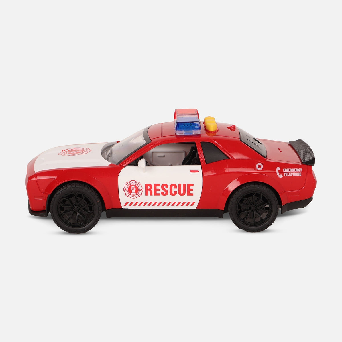 Friction Police Car Toy With Lights Music & Opening Doors