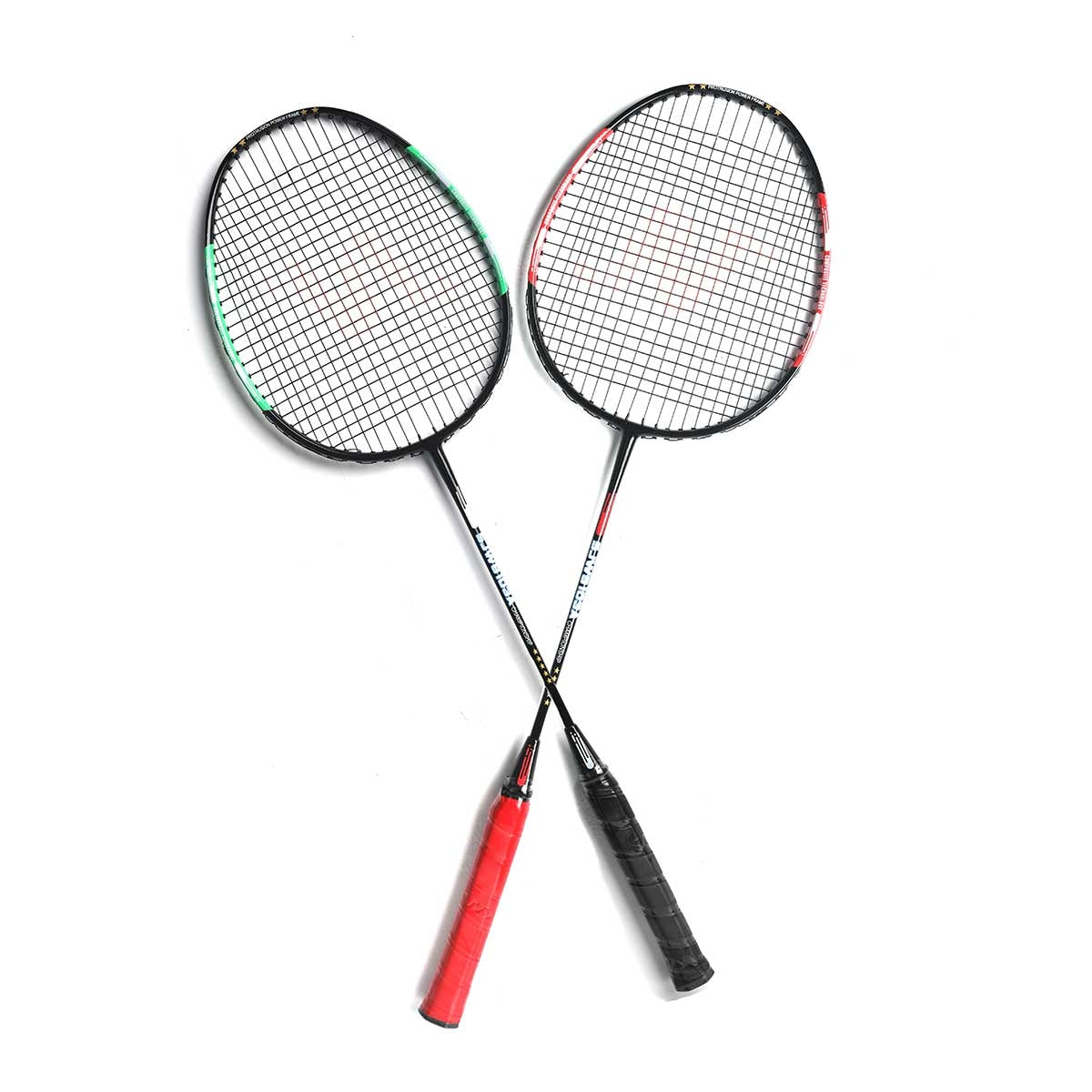 2 JOINT BADMINTON RACKET +3 PLASTIC COCK