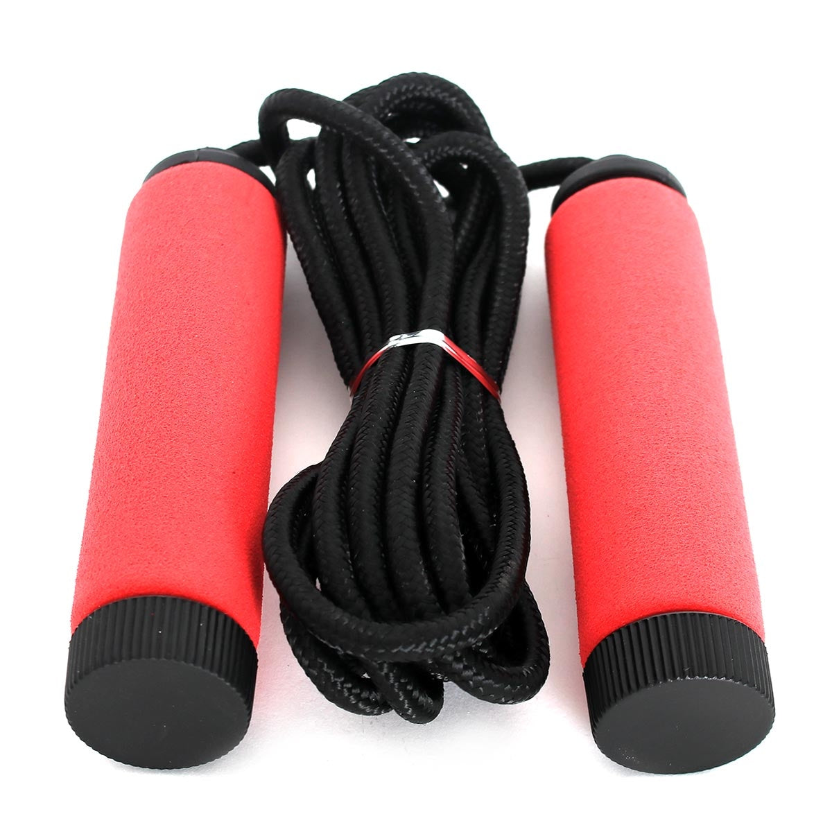 ADJUSTBLE BRAIDED JUMP ROPE WITH FOAM HANDLE 9FT