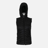 LADIES BASIC PUFFER GILET WITH HOOD