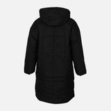 LADIES LONG PUFFER JACKET WITH HOOD