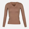 LADIES BASIC SWEATER V NECK