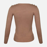 LADIES BASIC SWEATER V NECK