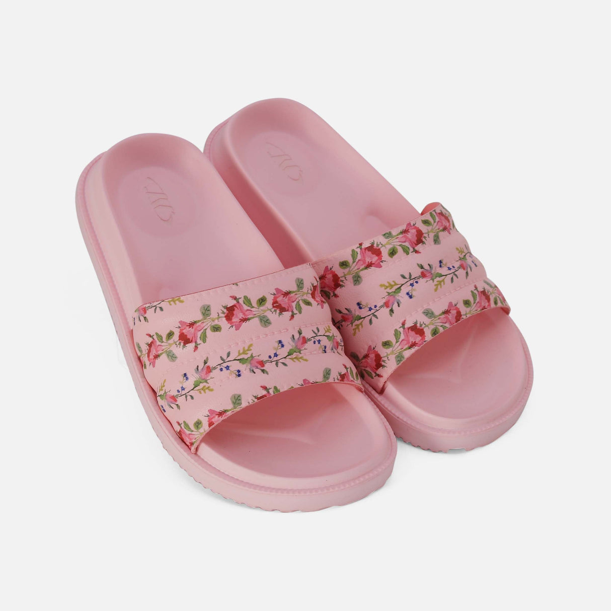 GIRLS CASUAL & BEACH RUBBER PRINTED FLOWERS SLIPPERS