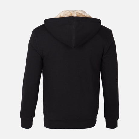 MEN HOODED FUR CARDIGAN