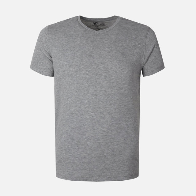 Men Spandex T-Shirt V-Neck
