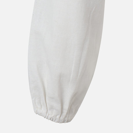 Women Long Sleeve Linen Blend Ankle Dress
