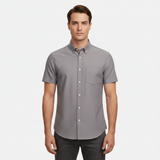Men Basic Oxford Short Sleeve Shirt