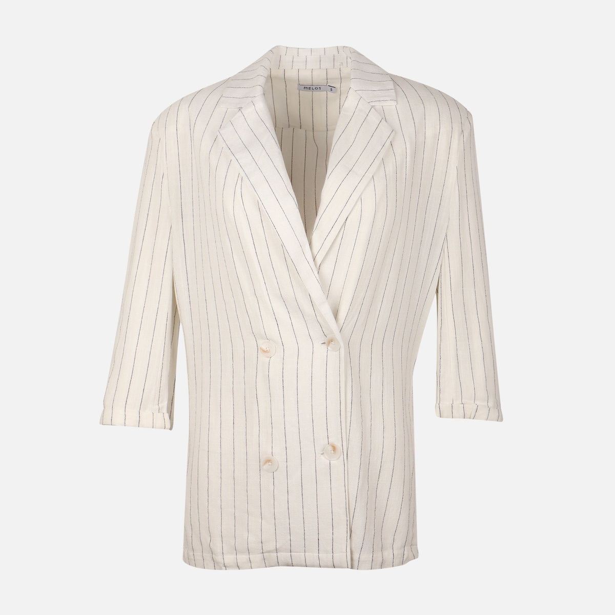 Women Striped Long Blazer