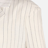 Women Striped Long Blazer