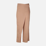 Women Draped Wrap Straight Leg Pant