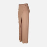 Women Draped Wrap Straight Leg Pant