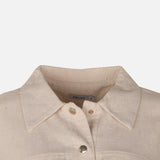 Women Oversized Double Pocket Shacket