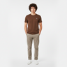 Men Jacquard Round Neck Short Sleeve T-Shirt