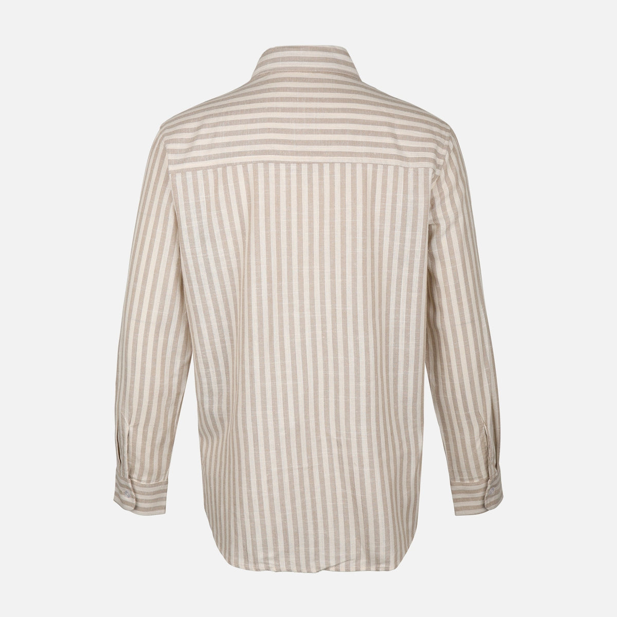 Women Linen Blend Striped Shirt