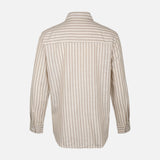 Women Linen Blend Striped Shirt