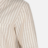 Women Linen Blend Striped Shirt