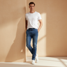 Men Knitted Denim Jogger Pant