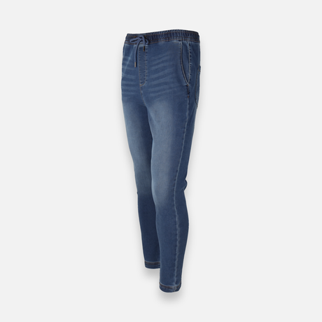 Men Knitted Denim Jogger Pant