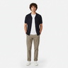 Men Plain Knitted Short Sleeve Shirt