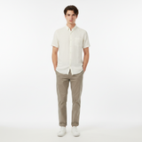 Men Plain Woven Short Sleeve Shirt