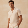 Men Woven Plain Short Sleeve Shirt