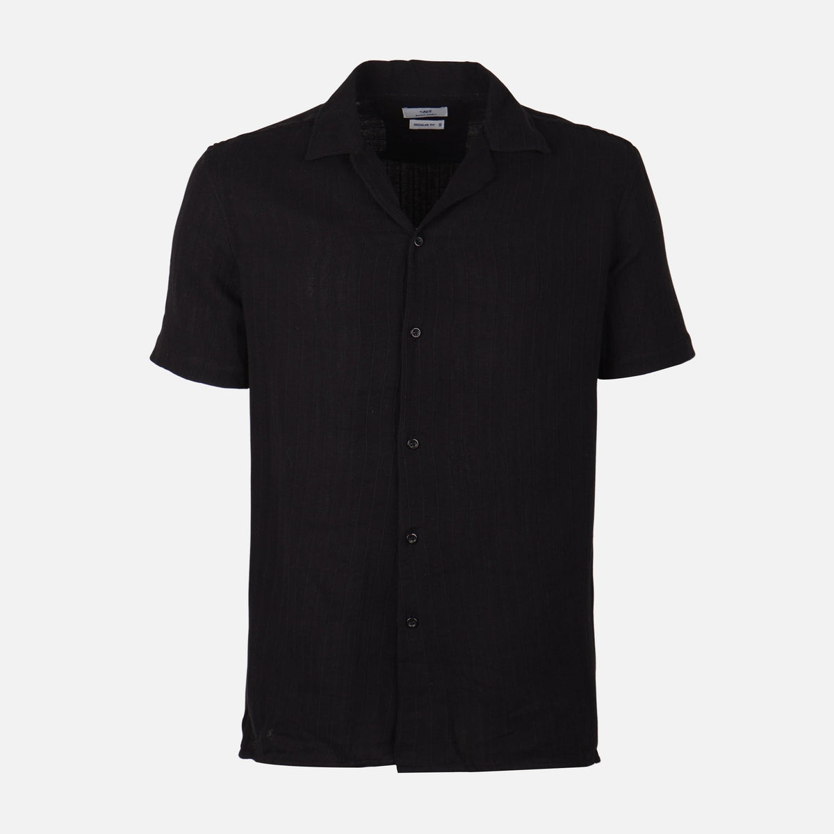 Men Woven Plain Short Sleeve Shirt 
