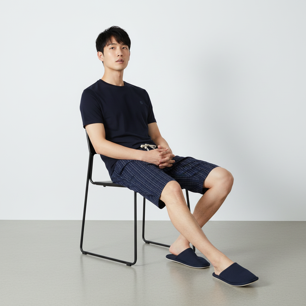 Men Pajama Set Short & T-Shirt