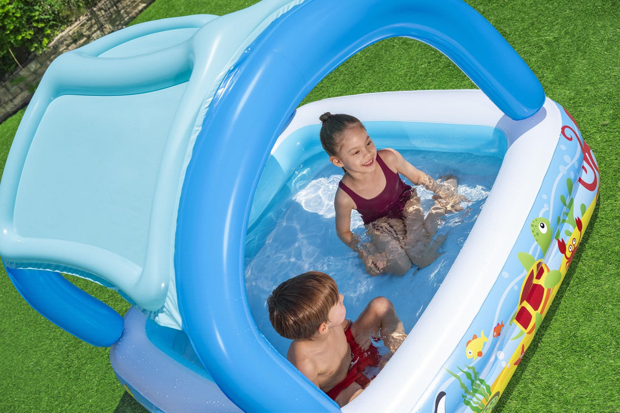 Inflatable Kids Pool With Sunshade