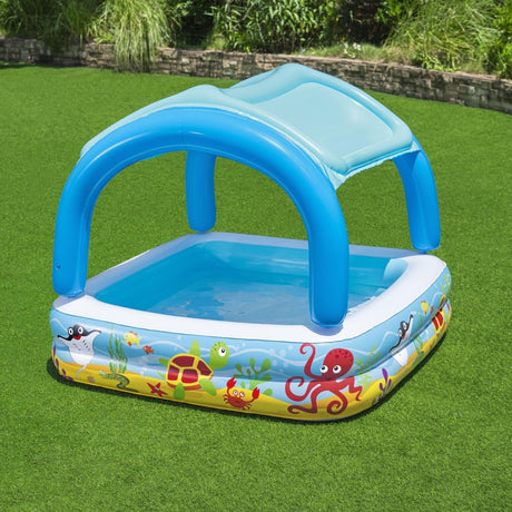 Inflatable Kids Pool With Sunshade