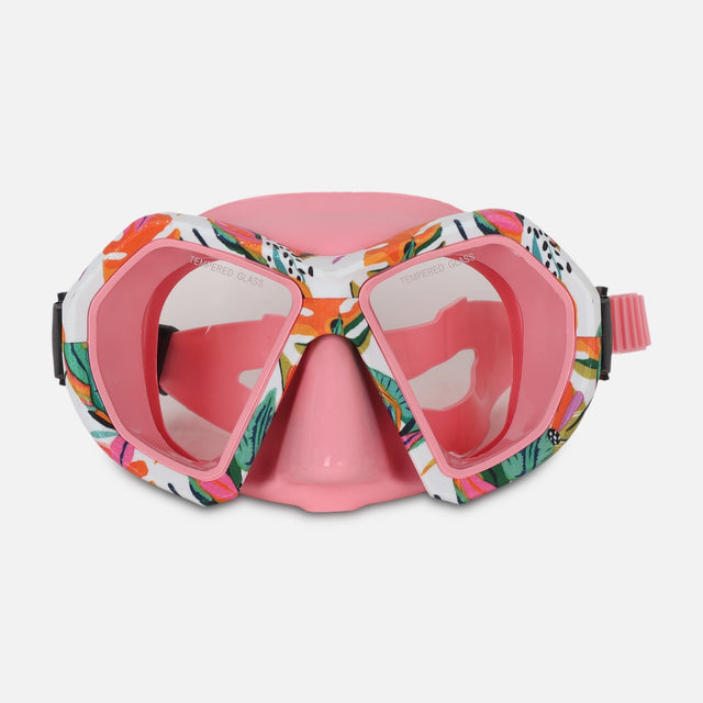 SWIM MASK TEMPERED GLASS LENS SILICONE MASK & STRAP(+12Y)